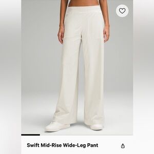 SWIFT WIDE LEG MID RISE PANT